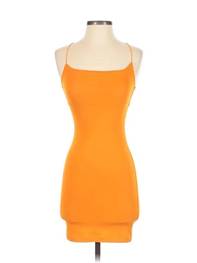 Pre-owned Zara Cocktail Dress In Orange