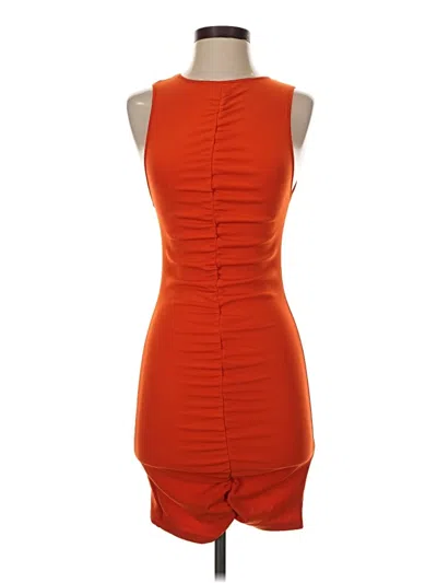 Pre-owned Zara Cocktail Dress In Orange