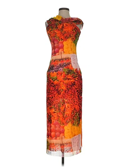 Pre-owned Zara Cocktail Dress In Orange