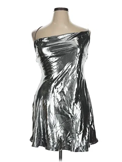 Pre-owned Zara Cocktail Dress In Silver