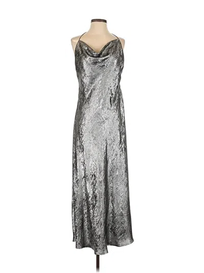 Pre-owned Zara Cocktail Dress In Silver