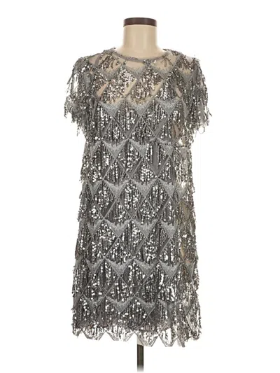 Pre-owned Zara Cocktail Dress In Silver