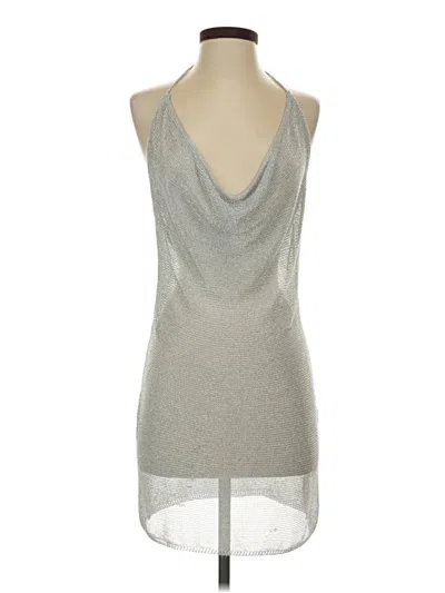 Pre-owned Zara Cocktail Dress In Silver