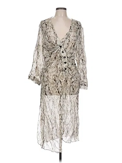Pre-owned Zara Cocktail Dress In Silver