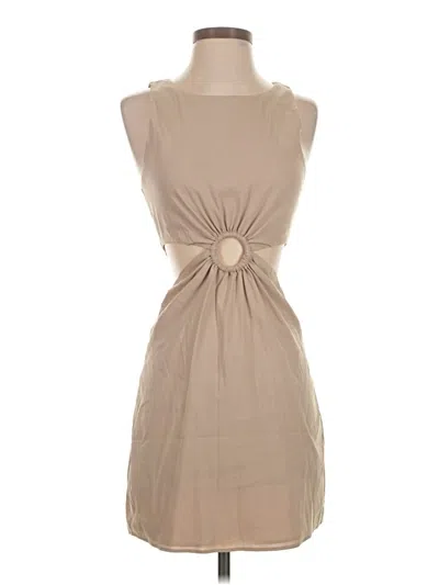 Pre-owned Zara Cocktail Dress In Tan