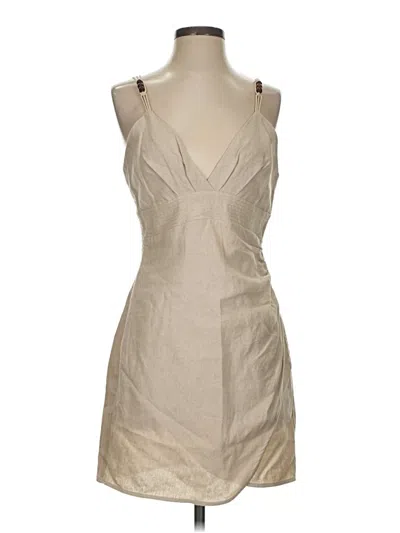 Pre-owned Zara Cocktail Dress In Tan