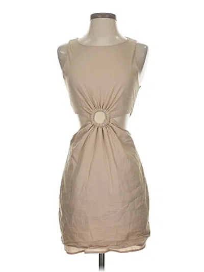 Pre-owned Zara Cocktail Dress In Tan