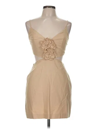 Pre-owned Zara Cocktail Dress In Tan