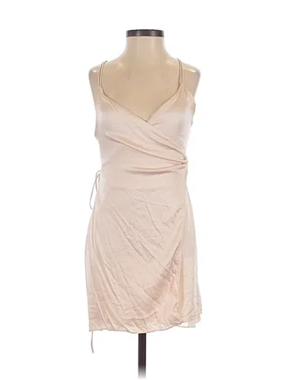 Pre-owned Zara Cocktail Dress In Tan