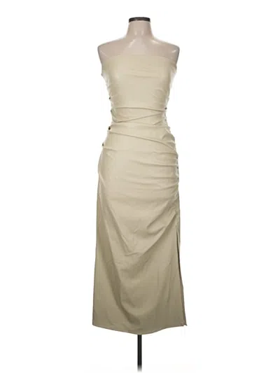 Pre-owned Zara Cocktail Dress In Tan