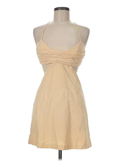 Pre-owned Zara Cocktail Dress In Tan