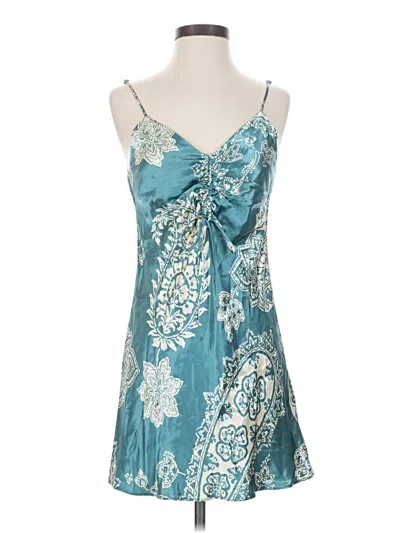 Pre-owned Zara Cocktail Dress In Teal