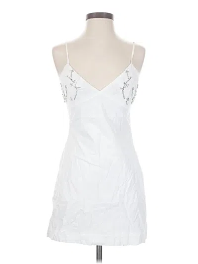 Pre-owned Zara Cocktail Dress In White