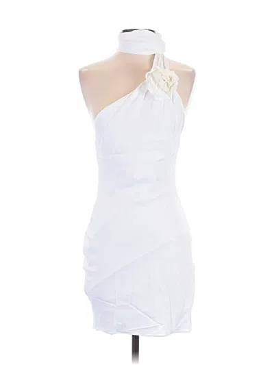Pre-owned Zara Cocktail Dress In White