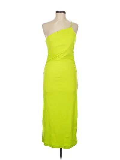 Pre-owned Zara Cocktail Dress In Yellow