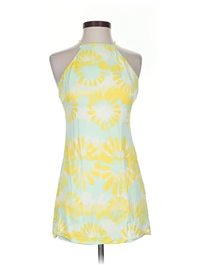 Pre-owned Zara Cocktail Dress In Yellow