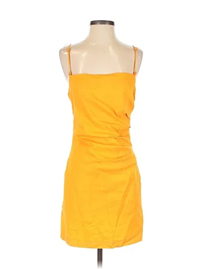 Pre-owned Zara Cocktail Dress In Yellow