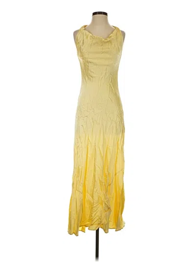 Pre-owned Zara Cocktail Dress In Yellow