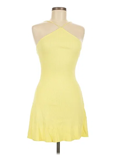 Pre-owned Zara Cocktail Dress In Yellow