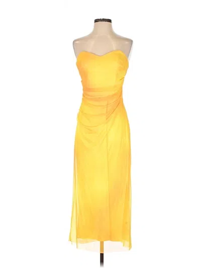 Pre-owned Zara Cocktail Dress In Yellow