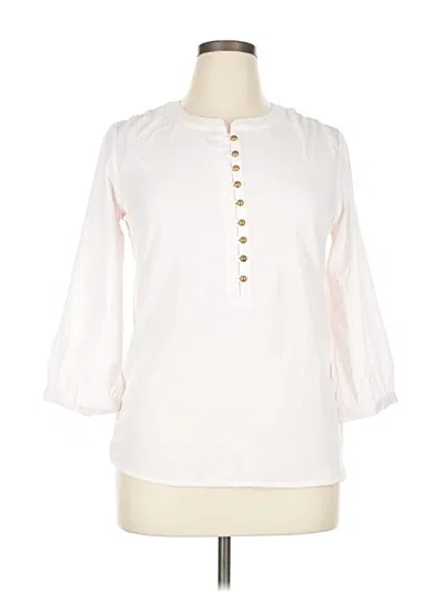Pre-owned Zara Collection 3/4 Sleeve Blouse In Ivory