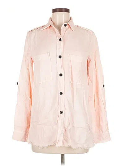 Pre-owned Zara Collection 3/4 Sleeve Button Down Shirt In Pink