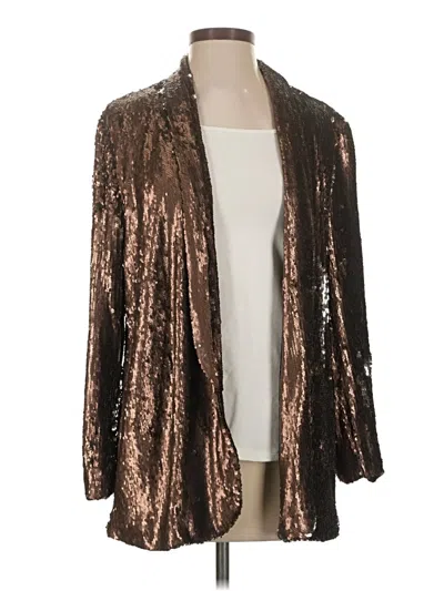 Pre-owned Zara Collection Blazer Jacket In Gold