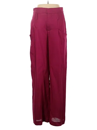 Pre-owned Zara Collection Casual Pants In Burgundy