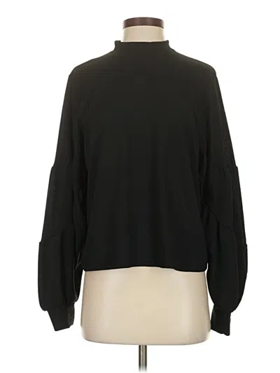 Pre-owned Zara Collection Long Sleeve Blouse In Black