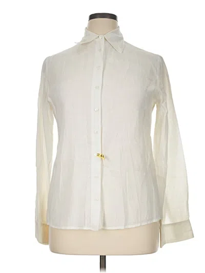 Pre-owned Zara Collection Long Sleeve Blouse In Ivory