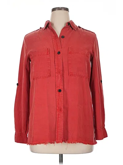 Pre-owned Zara Collection Long Sleeve Button Down Shirt In Red