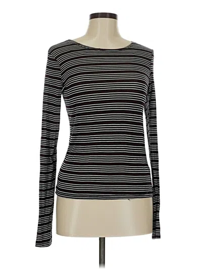 Pre-owned Zara Collection Long Sleeve Top Black Boatneck Tops