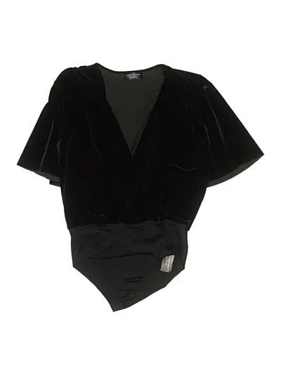 Pre-owned Zara Collection Short Sleeve Blouse In Black
