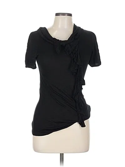 Pre-owned Zara Collection Short Sleeve Top Black Cowl Neck Tops