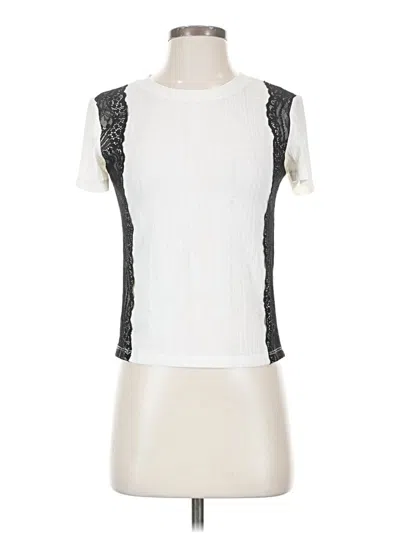 Pre-owned Zara Collection Short Sleeve Turtleneck In White