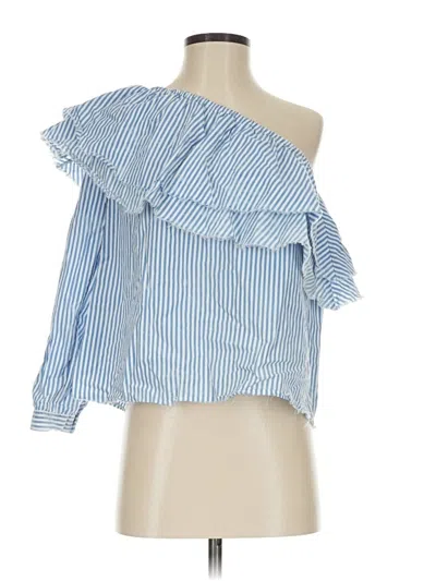 Pre-owned Zara Collection Sleeveless Blouse In Blue