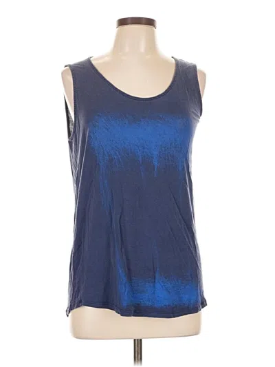 Pre-owned Zara Collection Sleeveless Top Blue Scoop Neck Tops