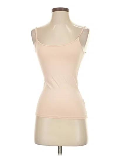 Pre-owned Zara Collection Tank Top Tan Strapless Neckline Tops In Brown