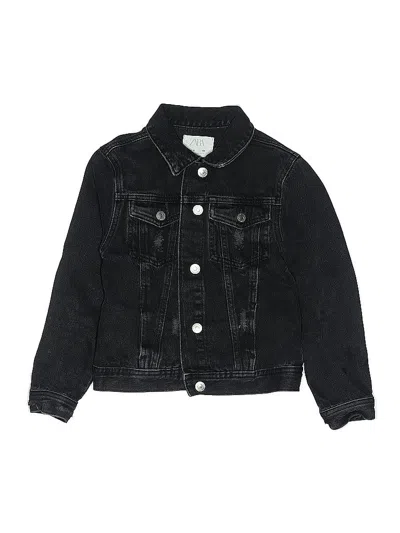 Pre-owned Zara Kids' Denim Jacket In Black