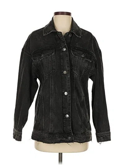 Pre-owned Zara Denim Jacket In Black