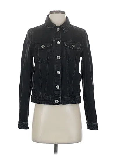 Pre-owned Zara Denim Jacket In Black
