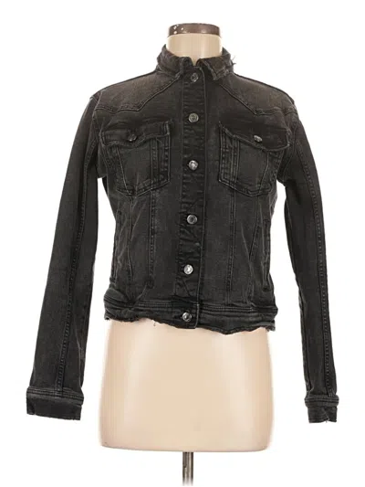 Pre-owned Zara Denim Jacket In Black
