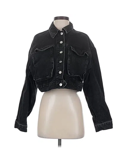 Pre-owned Zara Denim Jacket In Black