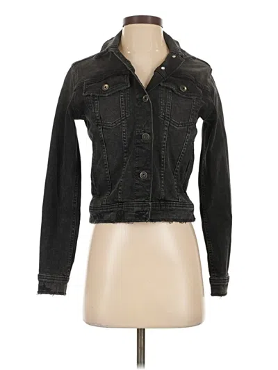 Pre-owned Zara Denim Jacket In Black