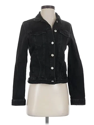 Pre-owned Zara Denim Jacket In Black