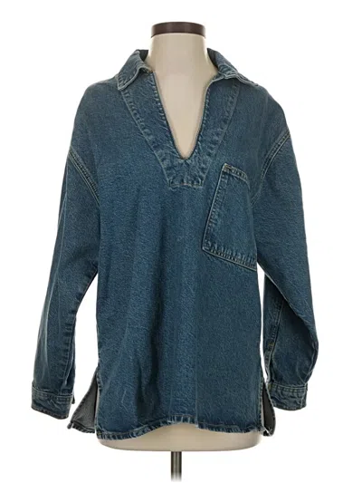 Pre-owned Zara Denim Jacket In Blue