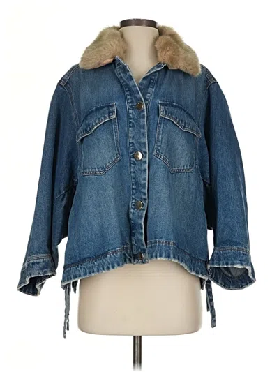 Pre-owned Zara Denim Jacket In Blue