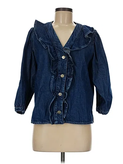 Pre-owned Zara Denim Jacket In Blue