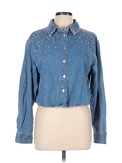 Pre-owned Zara Denim Jacket In Blue