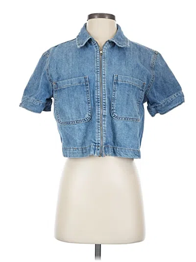 Pre-owned Zara Denim Jacket In Blue